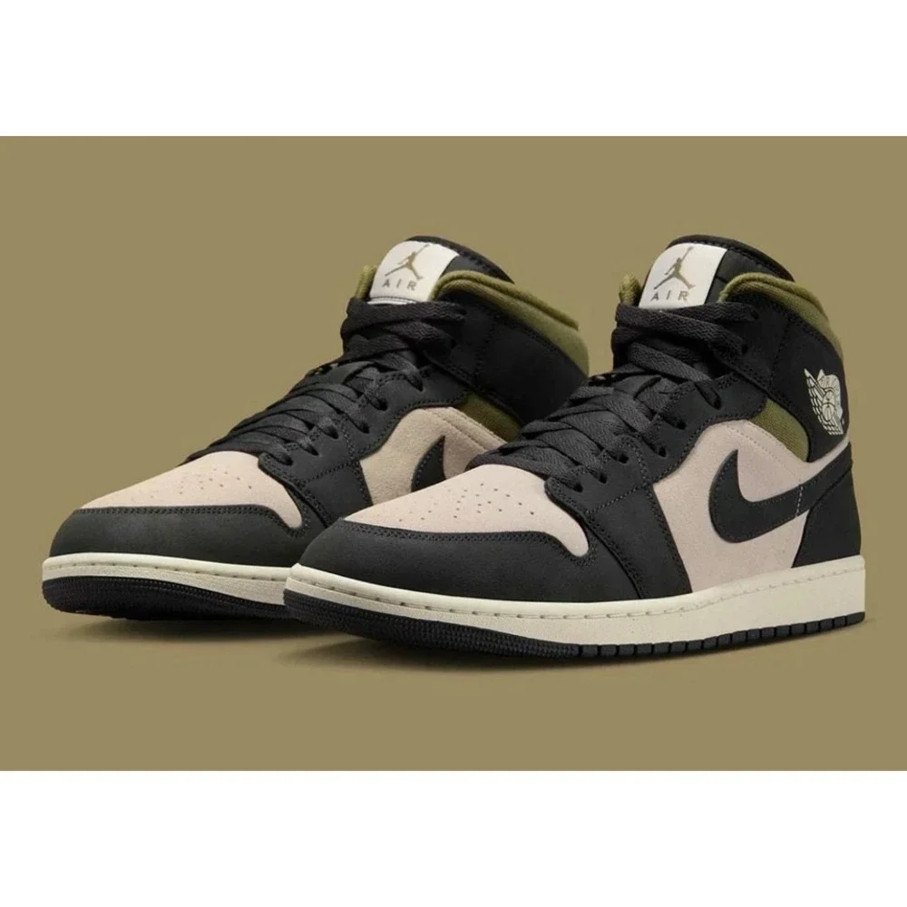 Nike Air Jordan 1 Mid SE Mens Size 11 Orewood Brown Shoes Sneakers HV4091 102